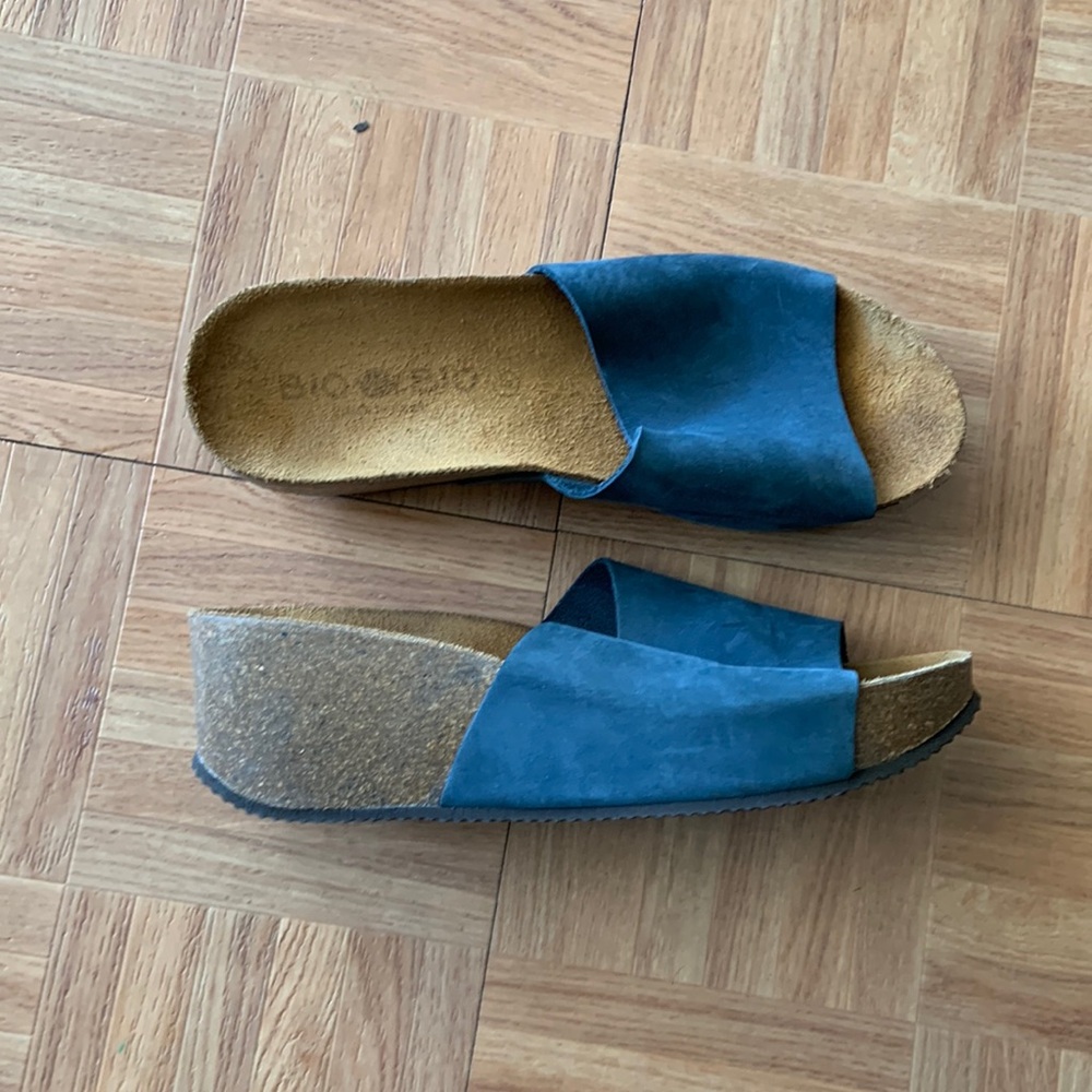 Bio Bio Leather Platform Sandals Made in Spain. Size 9